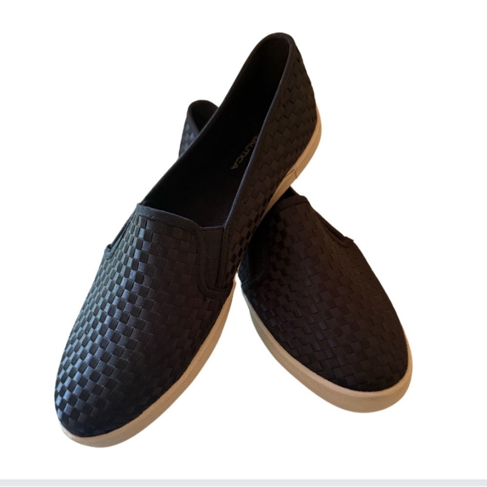 New- Navy Woven Slip-On Shoes